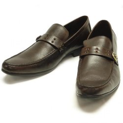 Encore By Fiesso Brown Genuine Leather Loafer Shoes With Bracelet FI6408