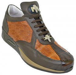 Mauri "M733" Cognac / Brown Genuine Alligator / Mauri Leather Sneakers