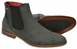 Tayno "Victorian" Grey Vegan Suede Chelsea Boots