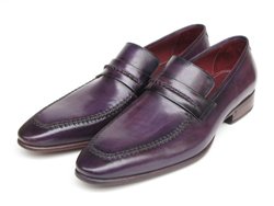 Paul Parkman 068 Purple Genuine Leather Loafer Shoes