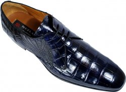Mezlan "Cornwall" Blue Genuine All-Over Alligator Shoes