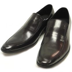 Encore By Fiesso Black Genuine Leather Loafer Shoes FI6521