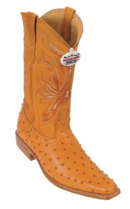 Los Altos Buttercup Genuine All-Over Ostrich Leg Square Toe Print Cowboy Boots 3710302