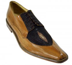 Belvedere "Milan" Camel / Brown Genuine Stingray / Eel Shoes 2N4