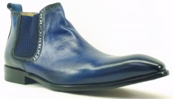 Carrucci Blue Genuine Burnished Leather Boots KB478-11 / KB503-11.