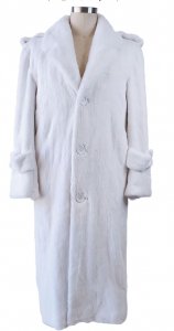 Winter Fur White Genuine Full Skin Mink Trench Coat M59F01WT.