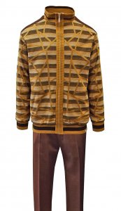 Silversilk Caramel / Brown / Beige Zip-Up Knitted Sweater Outfit 7367