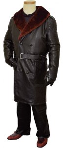G-Gator Genuine Leather / Shearling Fur Pea Coat 1400