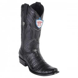 Wild West Black Genuine Caiman Belly Dubai Toe Cowboy Boots 2798205