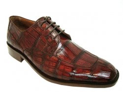 DiStefano Cognac "Florence" Genuine Crocodile Shoes