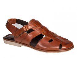 Bacco Bucci "Palma" Tan Genuine Italian Calfskin Sandals 6520