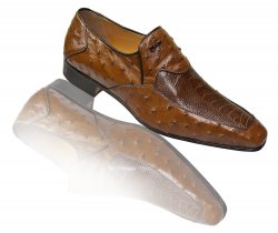 Mauri "3012" Kangoo Tabac Genuine Ostrich / Ostrich Leg Shoes