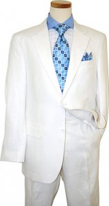 Mantoni White 2 pc Linen Suit 58302