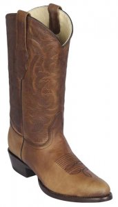 Los Altos Honey Genuine Range Leather Round Toe Cowboy Boots 659951