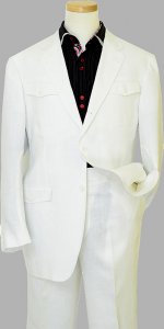 Inserch 100% Linen White Casual Suit 656
