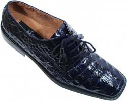 Giorgio Brutini Navy Hornback Alligator Print Shoes 157673