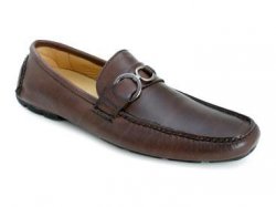 Bacco Bucci "Marcelo" Brown Genuine Tumbled Italian Calfskin Moccasin Loafer Shoes