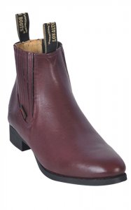 Los Altos Men's Burgundy Genuine Napa Leather Work Short Boots w/ Rubber Sole 644606