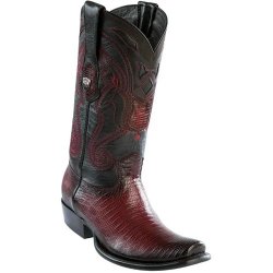 Wild West Faded Burgundy Genuine Lizard Dubai Toe Cowboy Boots 2790743