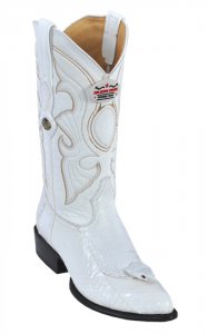 Los Altos White Genuine All-Over Cobra With Head J-Toe Cowboy Boots 996482