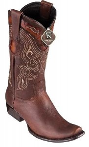 King Exotic Walnut Genuine Rage Leather Dubai Square Toe Cowboy Boots 4799940