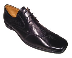 Juliani Black Genuine CalfSkin Shoes #595