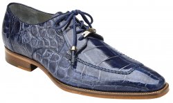 Belvedere "Lorenzo" Sky Blue Genuine All-Over Alligator Shoes B01.