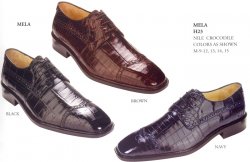 Belvedere "Mela" All-Over Genuine Nile Crocodile Shoes