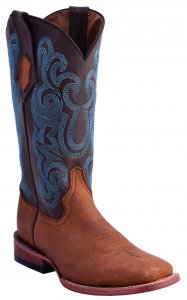 Ferrini Ladies 85193-10 Brown Genuine Cowhide Leather S-Toe Cowboy Boots.