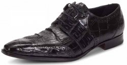 Mauri "Como" 53130 Black Genuine Body Alligator / Baby Crocodile Shoes