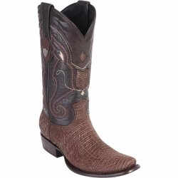 Wild West Sanded Brown Genuine Lizard Dubai Toe Cowboy Boots 2790735