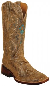 Ferrini Ladies 81293-12 Marble Brown Genuine Cowhide Boots