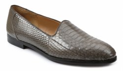 Giorgio Brutini "Faulkner" Gray Genuine Snakeskin Shoes 15063