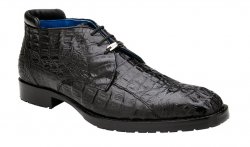 Belvedere "Marcello" Black Genuine Hornback Caiman Ankle Boots R19.