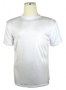 Pronti White Tricot Dazzle 100% Polyester Short Sleeve Shirt S1564