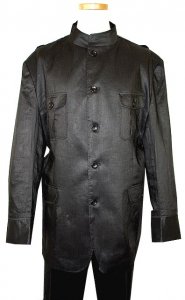 Successos 100% Linen Black Suit BP3294