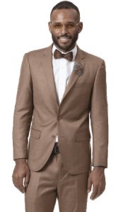 E. J. Samuel Brown Slim Fit Suit M18013.