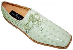 Giorgio Brutini Mint Green Hornback Alligator Print Shoes 157675-2
