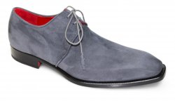 Emilio Franco "Gabriele" Grey Genuine Italian Suede Leather Lace-Up Dress Shoes.