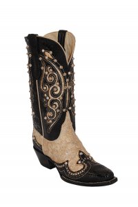 Ferrini Ladies 83661-04 Black Punk Princess Genuine Cowhide Boots