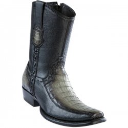 Wild West Faded Gray Genuine Caiman Belly Dubai Toe Cowboy Boots 279BF8238