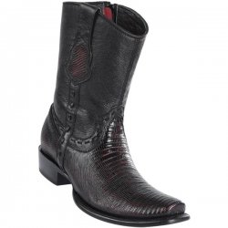 Wild West Black Cherry Genuine Teju Lizard Dubai Toe Cowboy Boots 279B0718