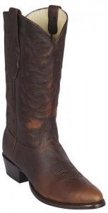 Los Altos Walnut Genuine Eel Skin Round Toe Cowboy Boots 659940