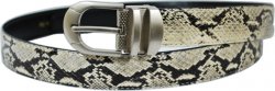 Giorgio Brutini Natural / Black Genuine Snake Skin Belt