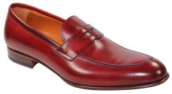 Emilio Franco 408 Red Genuine Calf Loafer Shoes.