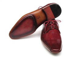 Burgundy Genuine Leather Ghillie Lacing Shoes