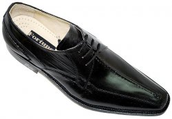 Liberty Black Genuine Leather Shoes With Middle Seam #511