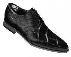 Mauri "Bernini" 4580 Black Genuine All Over Alligator Shoes