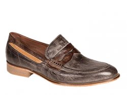 Bacco Bucci "Polari" Blue / Taupe Calfskin Loafer Shoes 7911