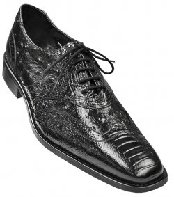 Stacy Adams "Armento" All-Over Black Ostrich Print Shoes 24777